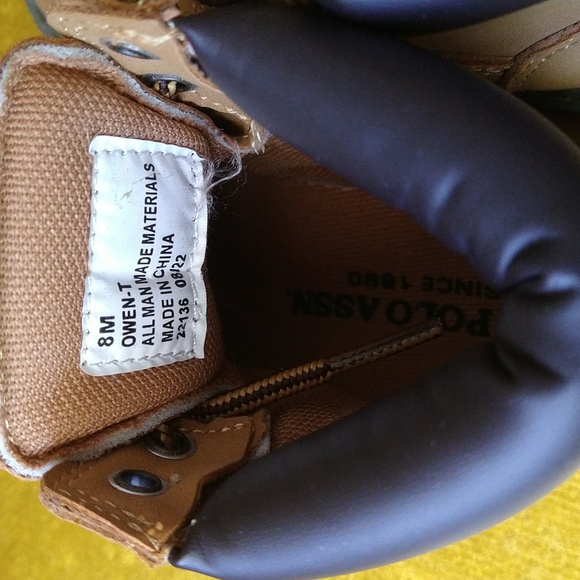 US POLO ASSN FAUX LEATHER CONSTRUCTION BOOTS - Picture 5 of 5